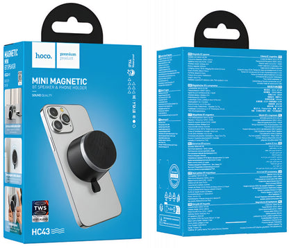Tragbarer Bluetooth-Lautsprecher HOCO HC43 Mini Magnetic, 8W, TWS, Schwarz