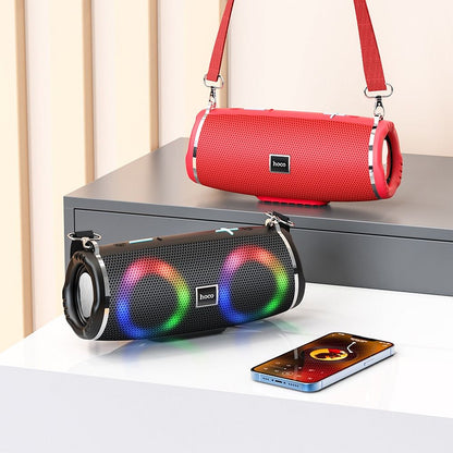 Tragbarer Bluetooth-Lautsprecher HOCO HC12, 10W, RGB, wasserdicht, Schwarz