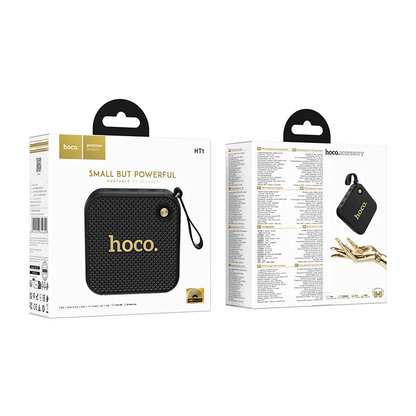 Tragbarer Bluetooth-Lautsprecher HOCO HT1, 8W, TWS, Schwarz