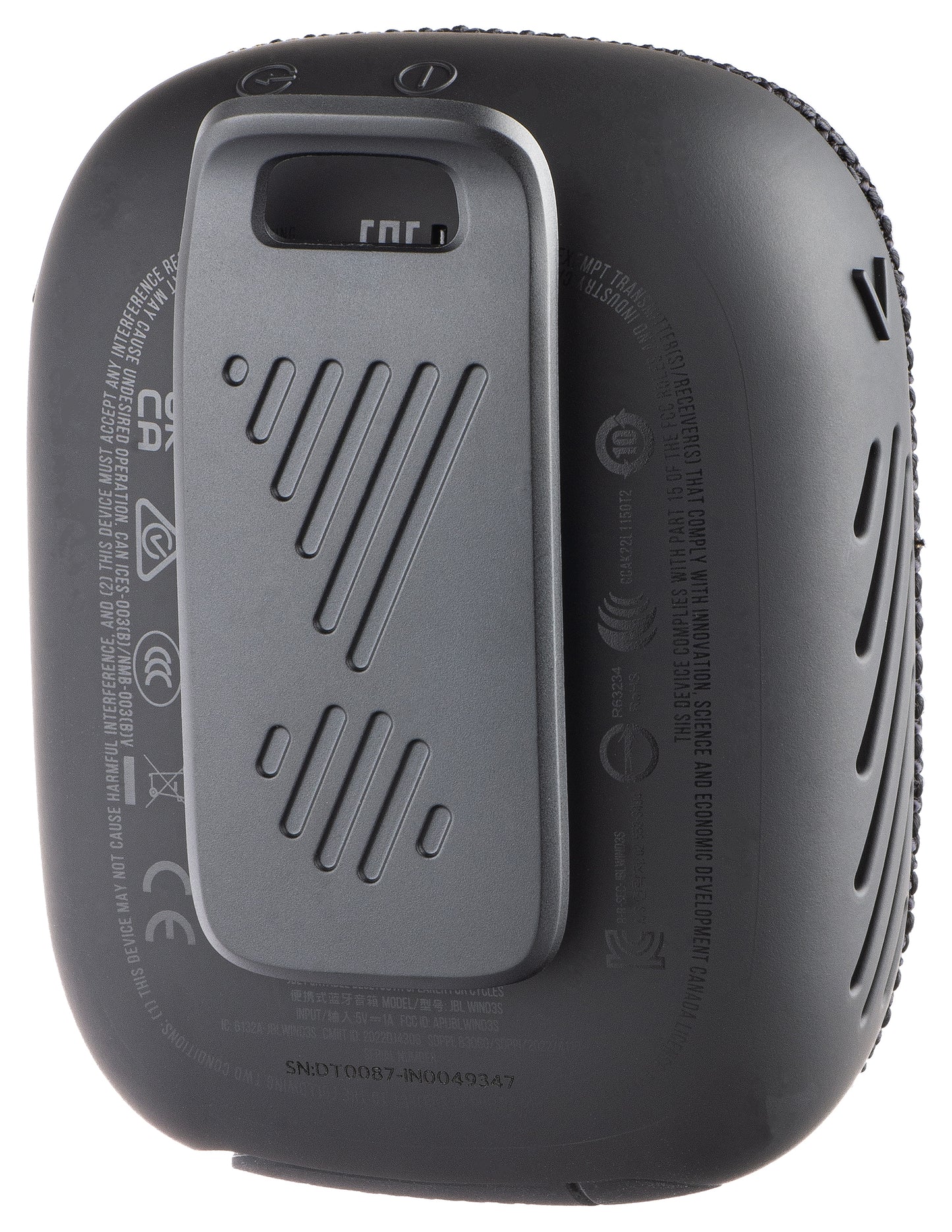Tragbarer Bluetooth-Lautsprecher JBL Wind 3, 5W, wasserdicht, Schwarz JBLWIND3