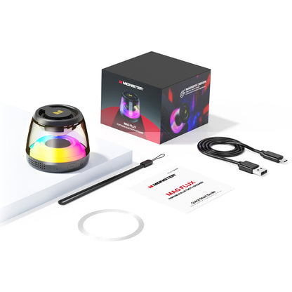 Tragbarer Bluetooth-Lautsprecher Monster Mag Flux, 5W, TWS, RGB, Schwarz