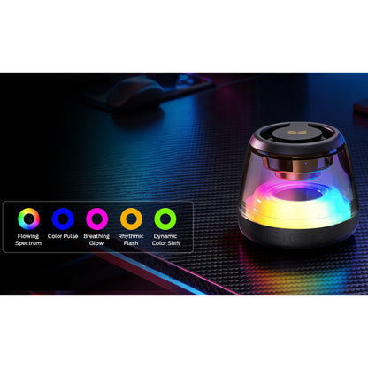 Tragbarer Bluetooth-Lautsprecher Monster Mag Flux, 5W, TWS, RGB, Schwarz