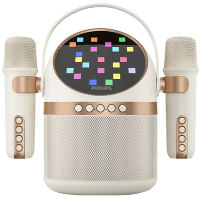 Philips Tragbarer Bluetooth-Lautsprecher, 10W, Karaoke, Beige TAS2509WT/00
