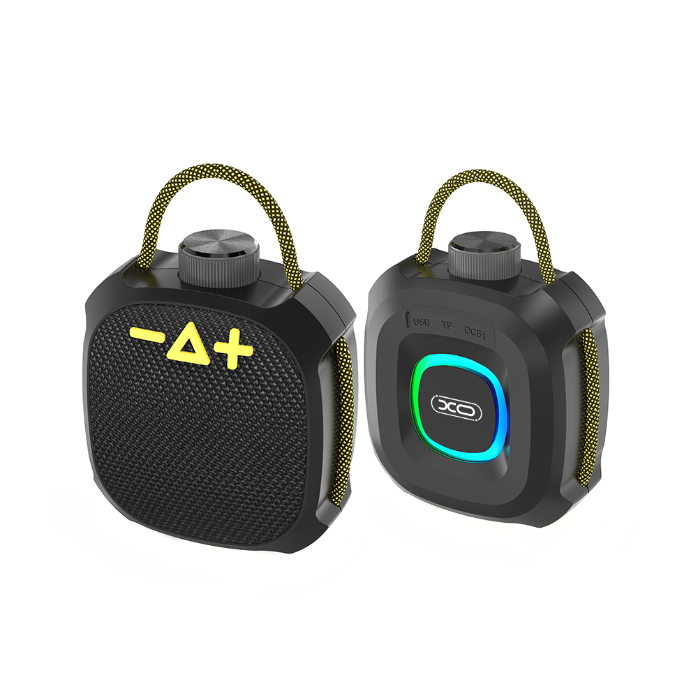 Tragbarer Bluetooth-Lautsprecher XO Design F77, TWS, RGB, wasserdicht, Schwarz
