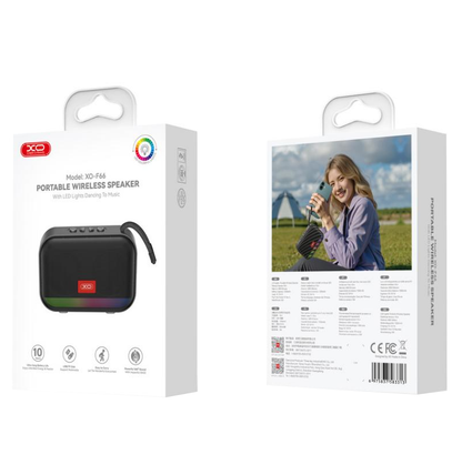Tragbarer Bluetooth-Lautsprecher XO Design F66, 5W, RGB, Schwarz
