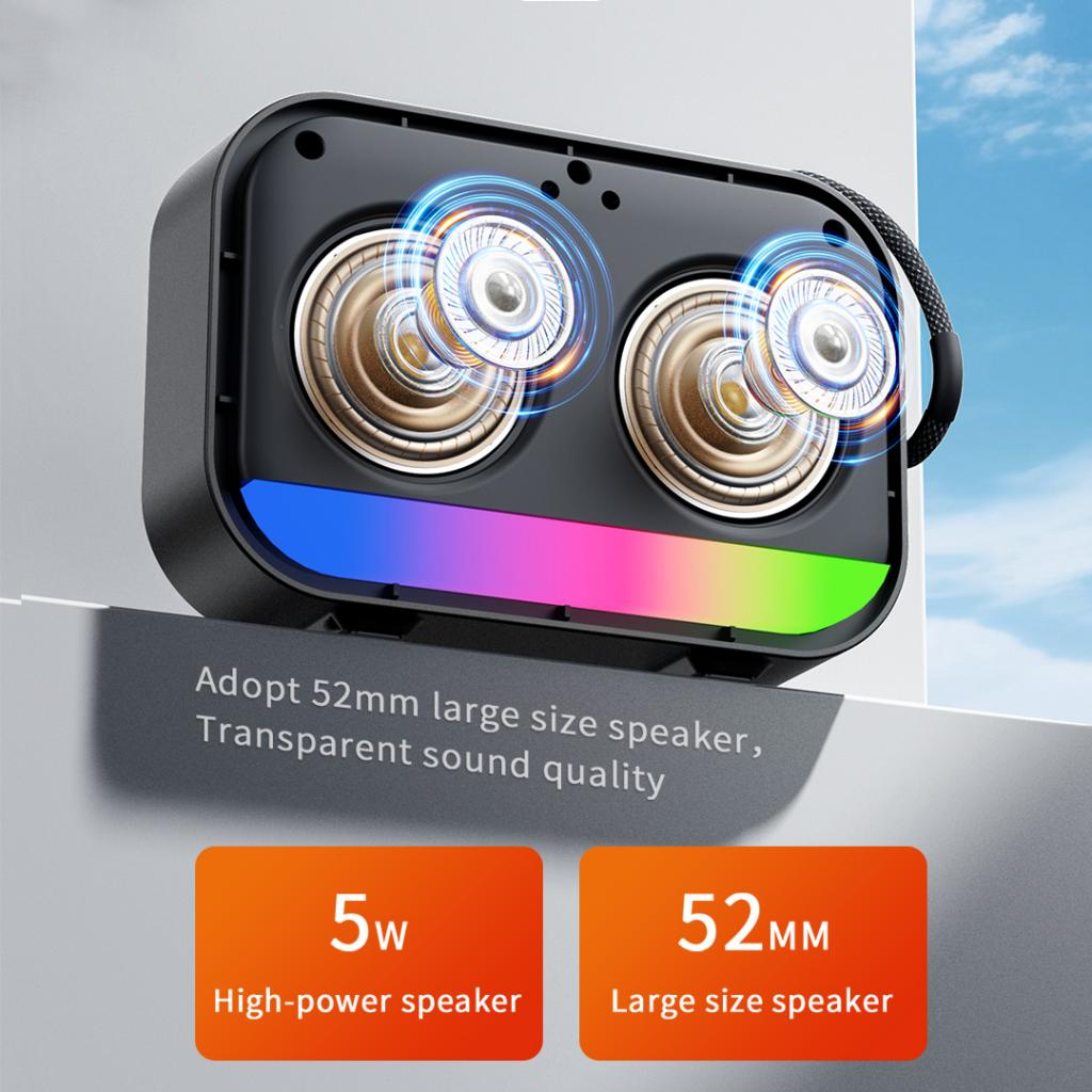 Tragbarer Bluetooth-Lautsprecher XO Design F66, 5W, RGB, Schwarz