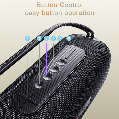 Tragbarer Bluetooth-Lautsprecher Yesido YSW11, 40W, RGB, wasserdicht, Schwarz