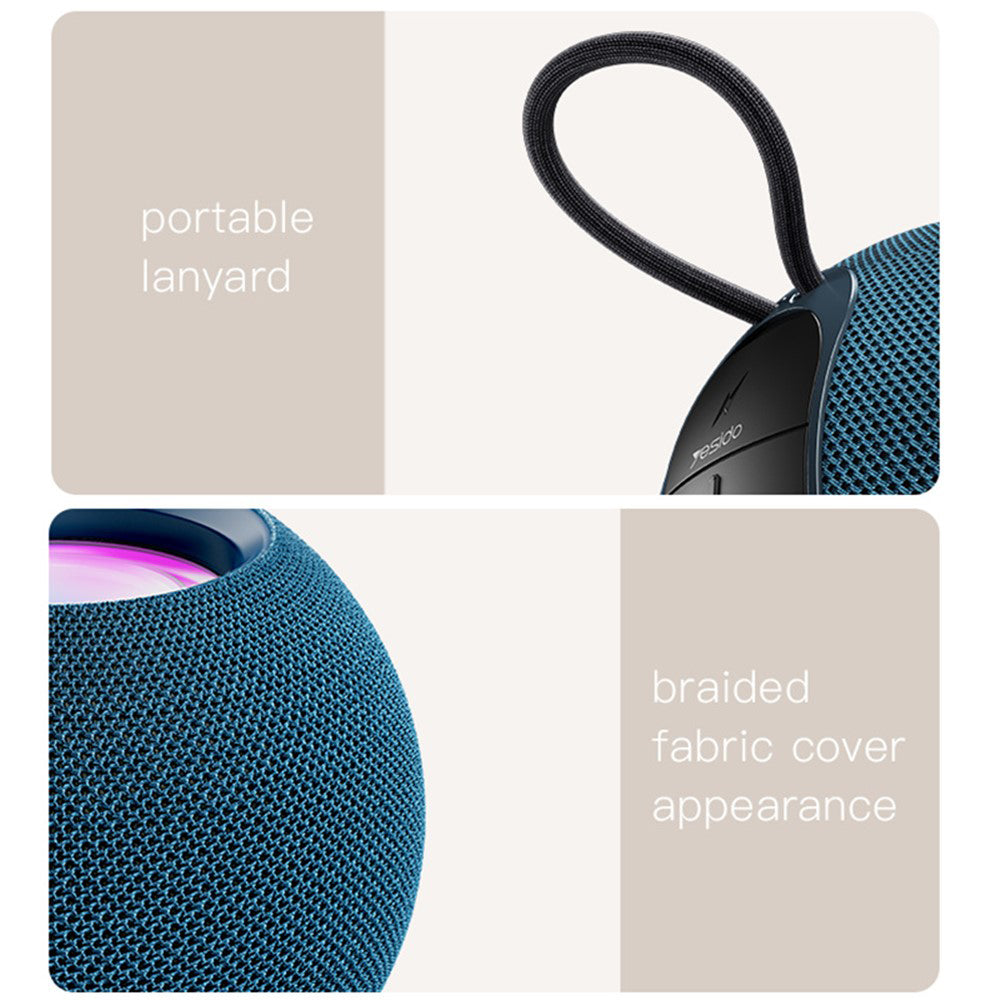 Yesido YSW13 Portable Bluetooth Speaker, 5W, RGB, Blue