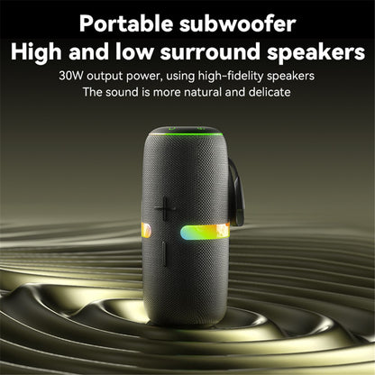 Tragbarer Bluetooth-Lautsprecher Yesido YSW22, 30W, RGB, wasserdicht, Schwarz