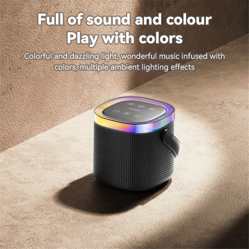 Tragbarer Bluetooth-Lautsprecher Yesido YSW25, 5W, RGB, Schwarz