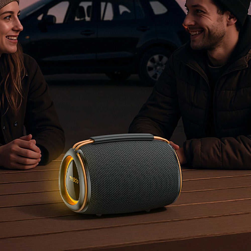 Tragbarer Bluetooth-Lautsprecher Yesido YSW39, 20W, TWS, RGB, Schwarz