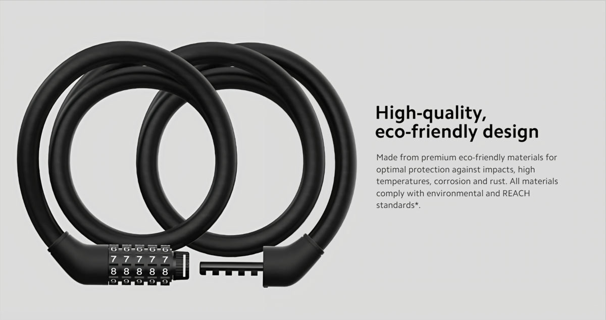 Xiaomi Diebstahlschutzkabel für Elektrischen Roller, Schwarz BHR6751GL