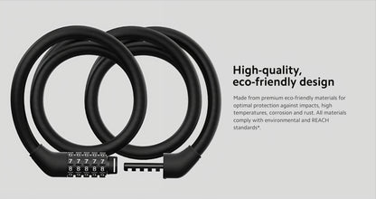 Xiaomi Diebstahlschutzkabel für Elektrischen Roller, Schwarz BHR6751GL
