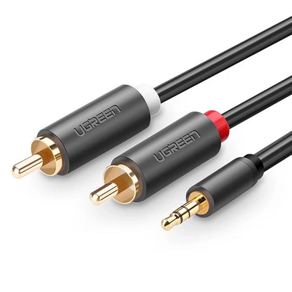 UGREEN AV102 Audio Cable 3.5mm - 2 x RCA, 2m, Black