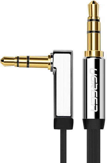 Audio-Kabel 3.5mm - 3.5mm UGREEN AV119 Angled, 2m, Schwarz