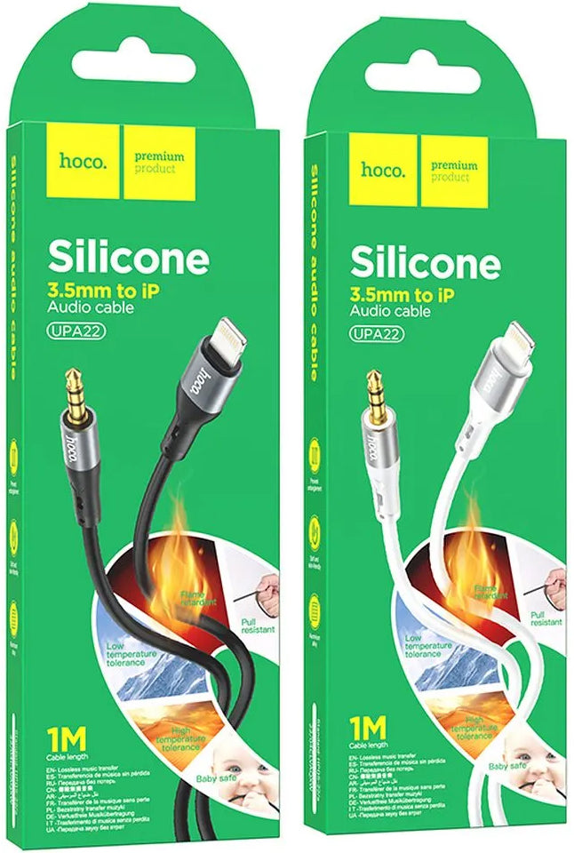 Audio-Kabel Lightning - 3.5mm HOCO UPA22, 1m, Weiß