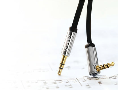 Audio-Kabel 3.5mm - 3.5mm UGREEN AV119 Angled, 2m, Schwarz