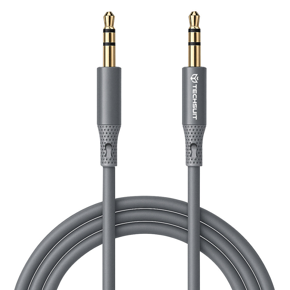 Audio Kabel 3.5mm - 3.5mm Techsuit AC3 SoundFlex, 1m, Grau