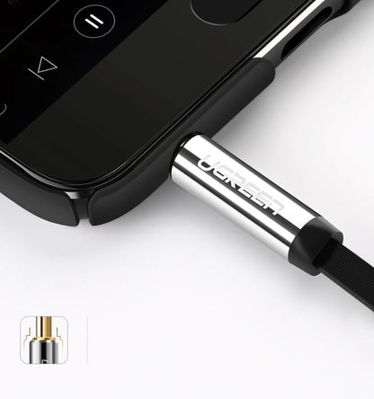 Audio-Kabel 3.5mm - 3.5mm UGREEN AV119 Angled, 2m, Schwarz