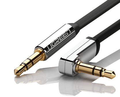 Audio-Kabel 3.5mm - 3.5mm UGREEN AV119 Angled, 2m, Schwarz