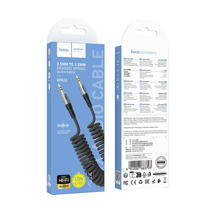 Audio-Kabel 3.5mm - 3.5mm HOCO UPA33, 1.5m, Schwarz