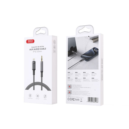 Audio-Kabel Lightning - 3.5mm XO Design NB-R279A, 1m, Schwarz