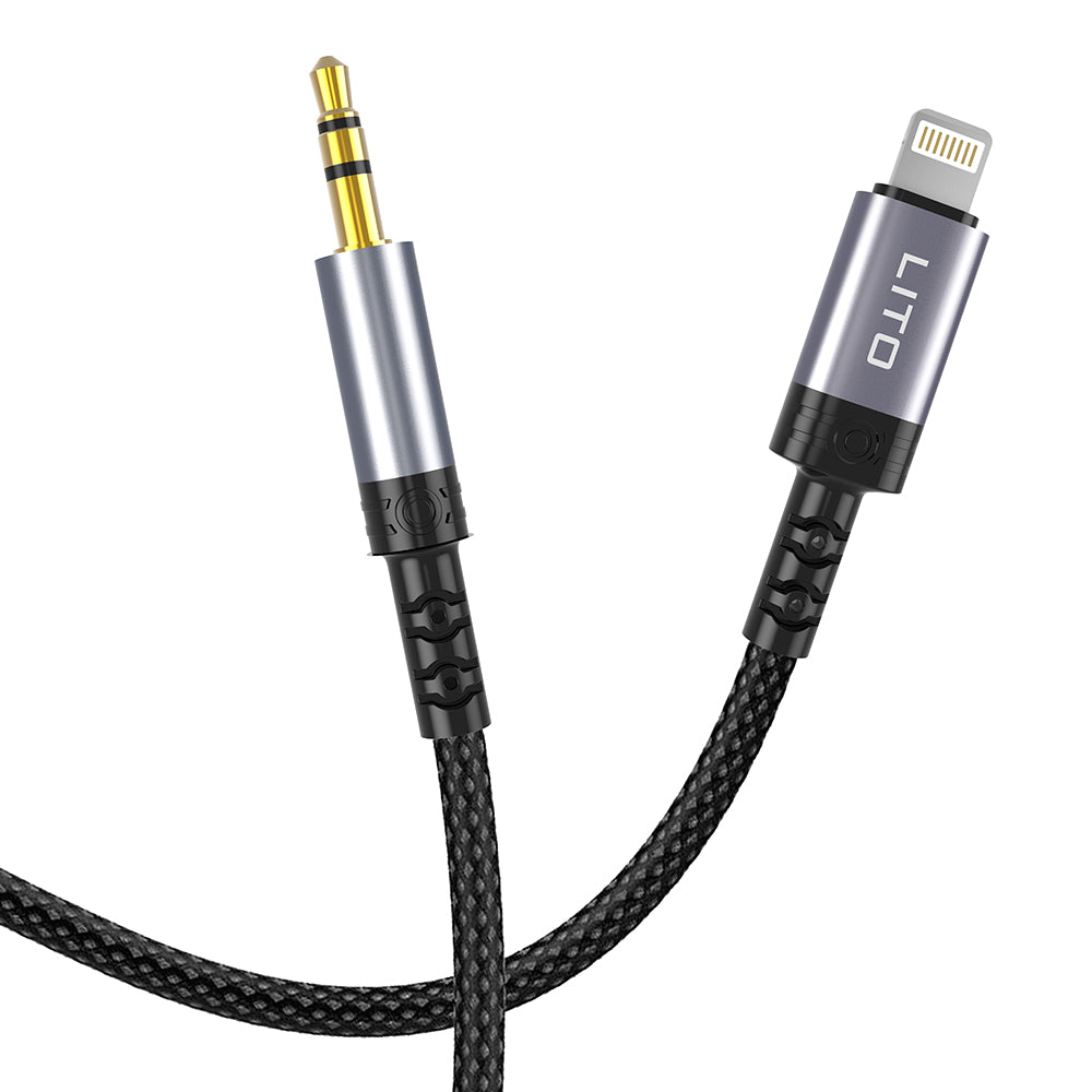 Audio-Kabel Lightning - 3.5mm Lito LA01L, 1m, Schwarz