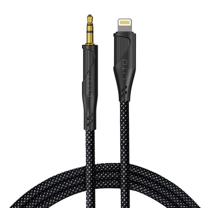 Audio-Kabel Lightning - 3,5mm Lito LA02, 1m, Schwarz