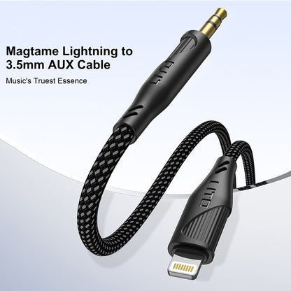 Audio-Kabel Lightning - 3,5mm Lito LA02, 1m, Schwarz