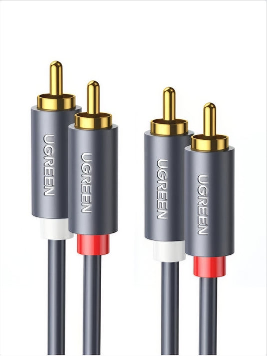 Audio-Kabel UGREEN AV104, 2 x RCA - 2 x RCA, 3m, Schwarz