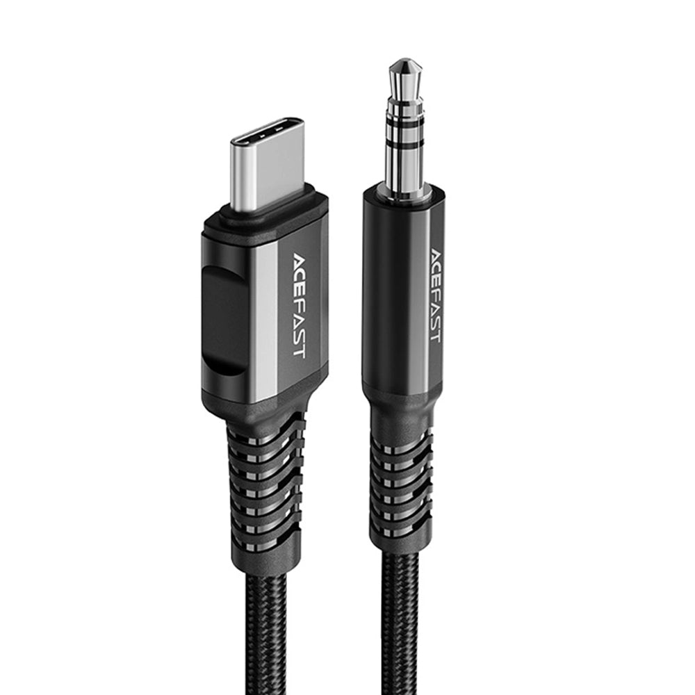 Audio-Kabel USB-C - 3,5mm Acefast C1-08, 1,2m, Schwarz
