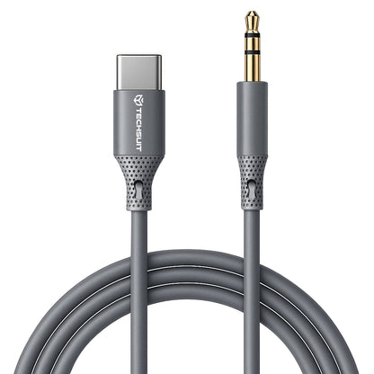 Audio-Kabel USB-C - 3,5mm Techsuit AC4 SoundFlex, 1m, Grau