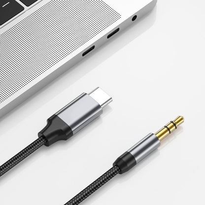 Audio-Kabel USB-C - 3.5mm Techsuit AC9 SoundShell, 1.5m, Grau