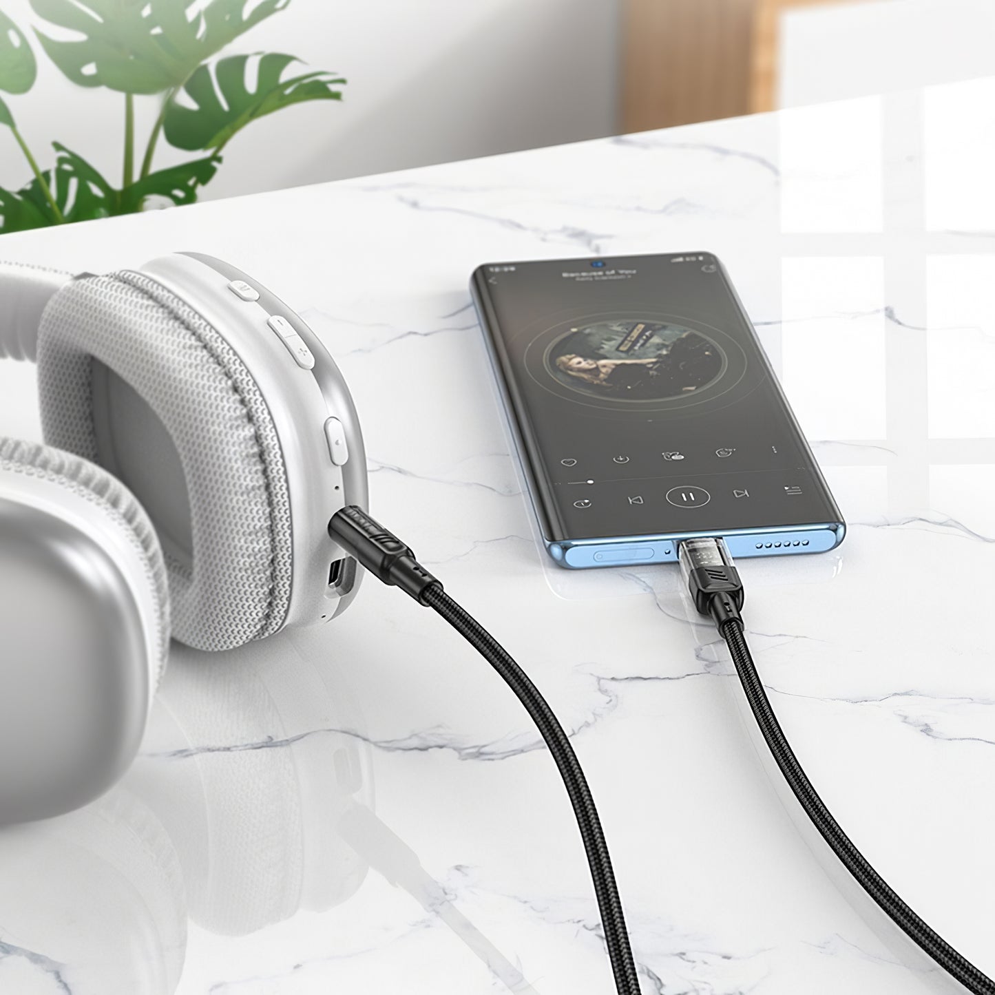 Audio-Kabel USB-C - 3,5mm HOCO UPA27, 1,2m, Schwarz