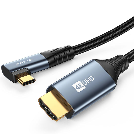 USB-C to HDMI Audio and Video Cable Joyroom SY-20C1 Angled, 2m, Gray