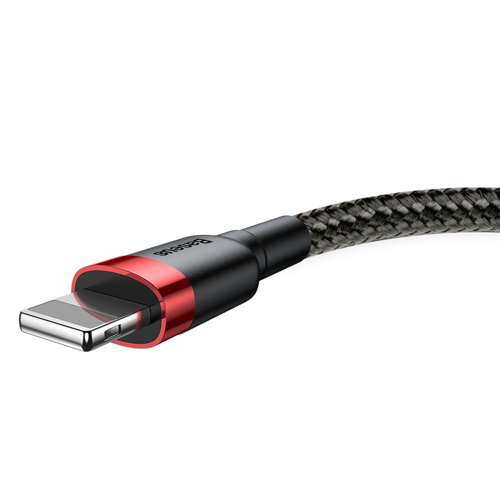 USB-A to Lightning Baseus Cafule Data and Charging Cable, 18W, 3m, Red CALKLF-R91
