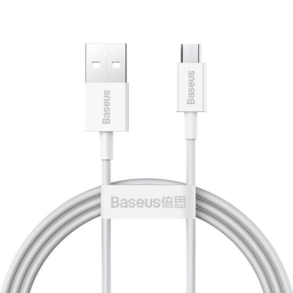 USB-A - microUSB Lade- und Datenkabel Baseus Superior Series, 18W, 2m, Weiß CAMYS-A02