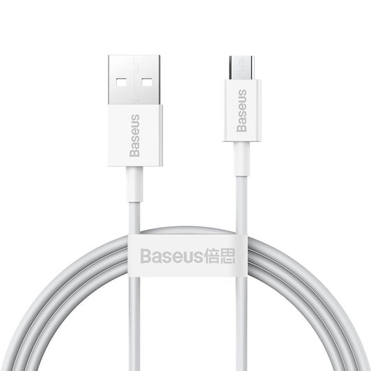 USB-A - microUSB Lade- und Datenkabel Baseus Superior Series, 18W, 2m, Weiß CAMYS-A02
