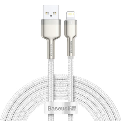 USB-A - Lightning Lade- und Datenkabel Baseus Cafule Metal Series, 18W, 2m, Weiß CALJK-B02