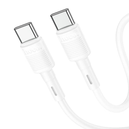 Daten- und Ladekabel USB-C - USB-C HOCO X83 Victory, 60W, 1m, Weiß