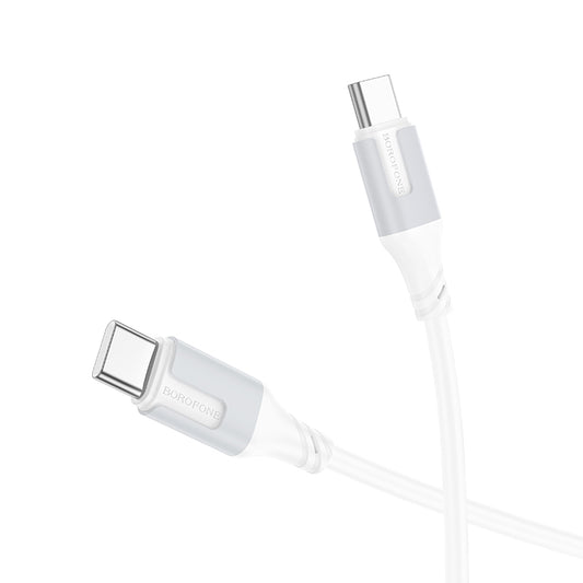 Daten- und Ladekabel USB-C - USB-C Borofone BX101 Creator, 60W, 1m, Weiß