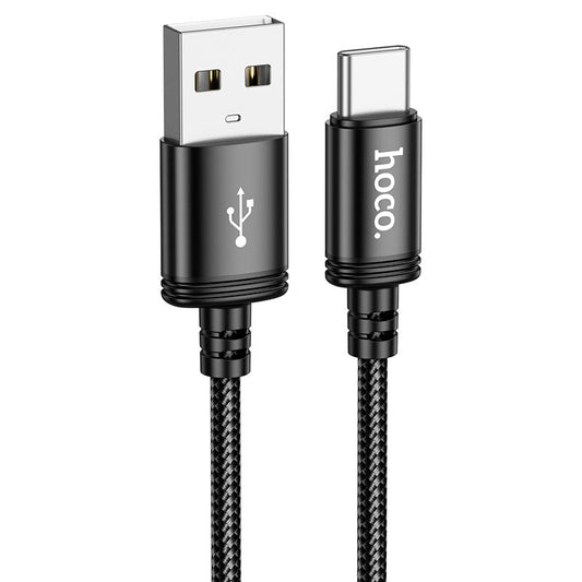 Daten- und Ladekabel USB-A - USB-C HOCO X91, 18W, 3m, Schwarz