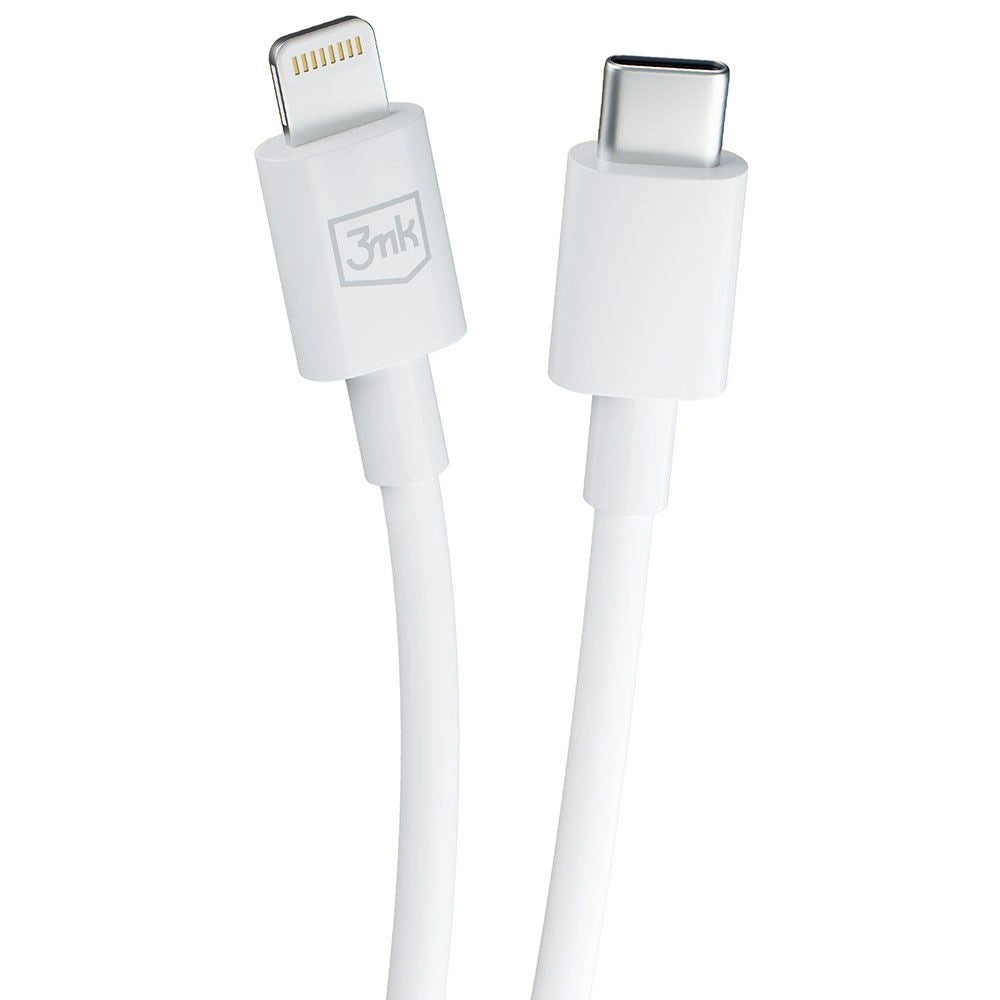 Daten- und Ladekabel USB-C - Lightning 3MK Hyper, 20W, 1,2m, Weiß