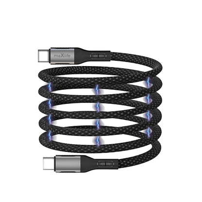 USB-C Data and Charging Cable - USB-C MaXlife MXUC-11 Magnetic, 100W, 1m, Black