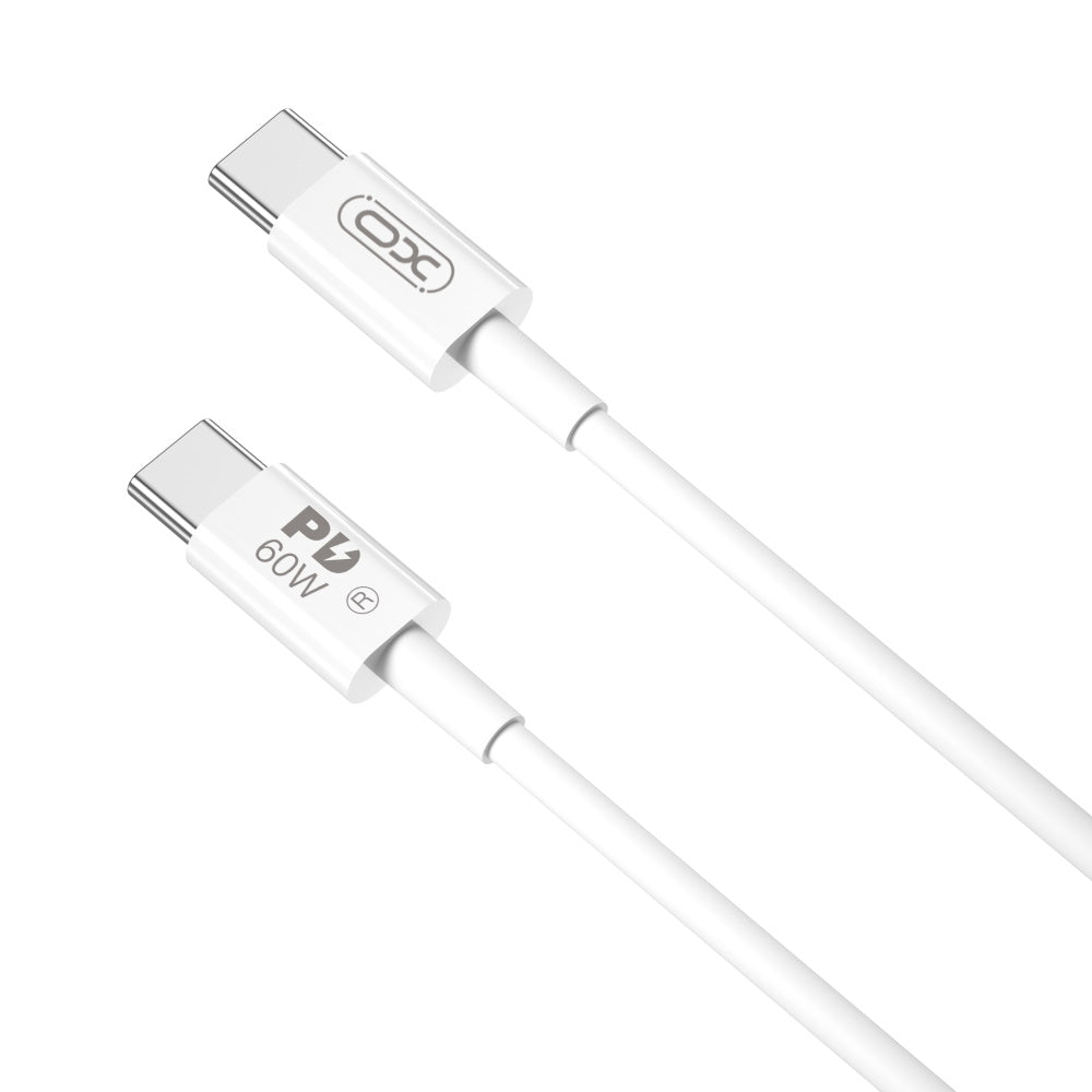 Daten- und Ladekabel USB-C - USB-C XO Design NB-Q190A, 60W, 1m, Weiß