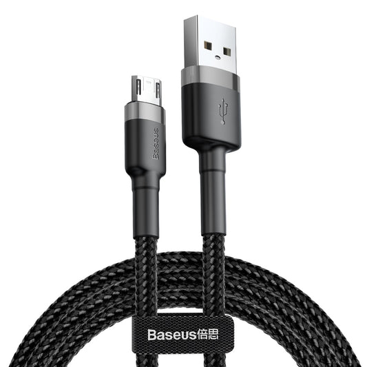 USB-A to microUSB Data and Charging Cable Baseus Cafule, 18W, 2m, Gray CAMKLF-CG1