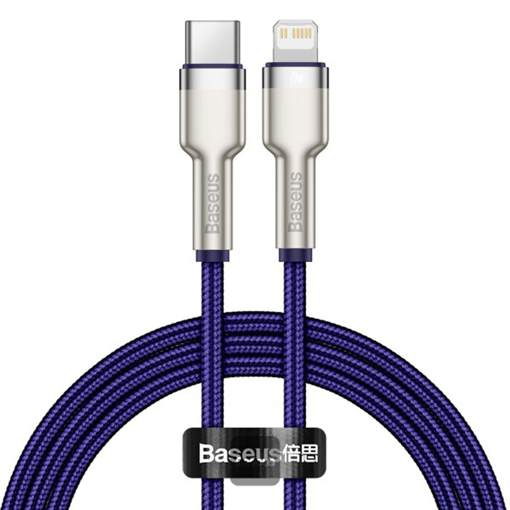 USB-C - Lightning Lade- und Datenkabel Baseus Cafule Metal Series, 20W, 1m, Lila CATLJK-A05