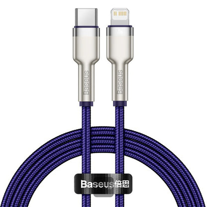 USB-C - Lightning Lade- und Datenkabel Baseus Cafule Metal Series, 20W, 1m, Lila CATLJK-A05