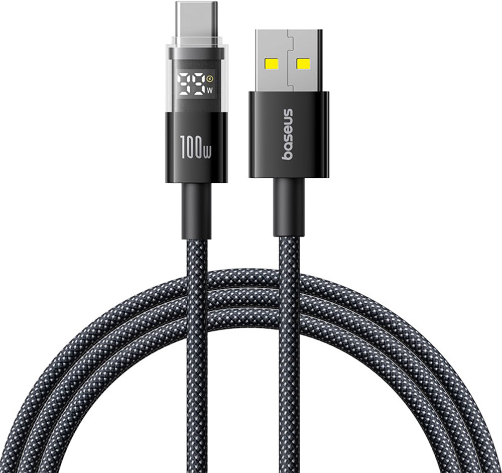 Daten- und Ladekabel USB-A - USB-C Baseus Display 2, 100W, 2m, Schwarz P10382701111-00