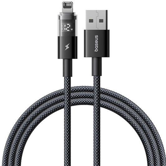 Daten- und Ladekabel USB-A - Lightning Baseus Display 2, 18W, 2m, Schwarz P10382700121-01